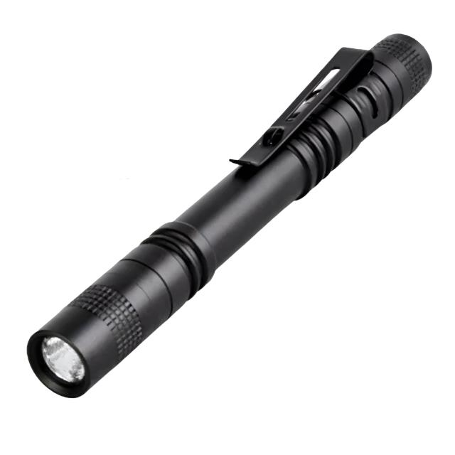 Min LED Portable Flashlight AAA Dry Battery With Pen Clip UV Light Pocket Torch Outdoor Waterproof Camping Hiking Flash Light-WAYBIKER