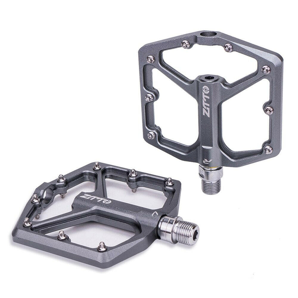 ZTTO MTB CNC Aluminum Alloy Ultralight Flat Pedal AM Enduro Bike Smooth Bearings 9/16 Thread Large Area For Gravel JT07