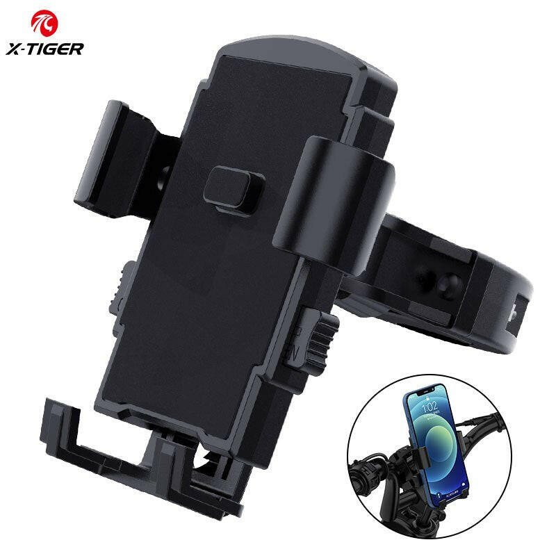 X-TIGER Bike Phone Holder Adjustable Handlebar of Motorcycle Phone Mount Stand Mountain Scooter Phone Clip for iphone 14 Pro Max-WAYBIKER