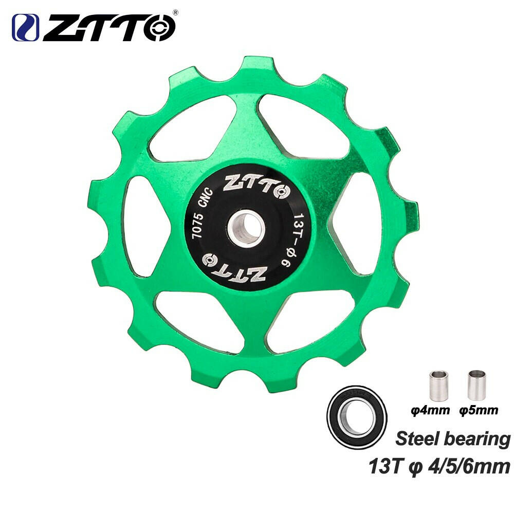 ZTTO 11T 13T MTB Bicycle Rear Derailleur Jockey Wheel Steel Bearing Pulley AL7075 CNC Road Bike Guide Roller Idler 4mm 5mm 6mm