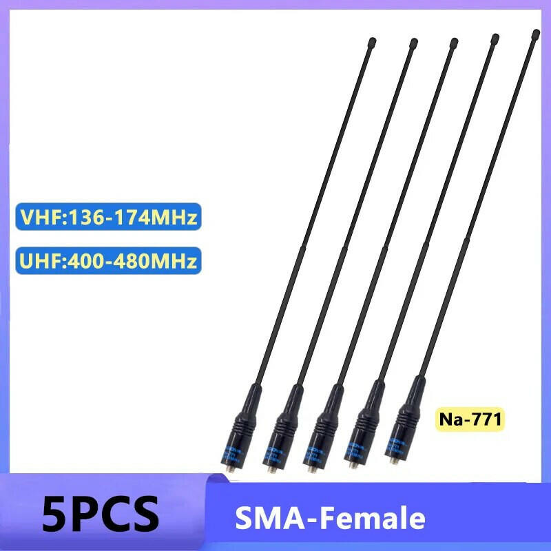 Na 771 Antenna 773 Nagoya Gain Antenna VHF/UHF SMA Female For Quansheng UV K5 UV K6 Baofeng DM 1701Walkie Talkie UV 82 Ham Radio-WAYBIKER