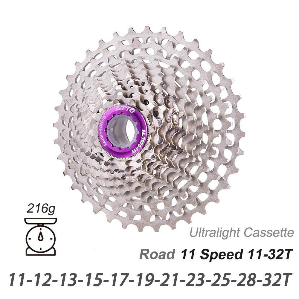 ZTTO Ultralight Road Bike Cassette 11 Speed SLR2 Cassette 11S 11-28T 11-36T Freewheel 11-32/34T 11V K7 CNC Gravel Bike HG System