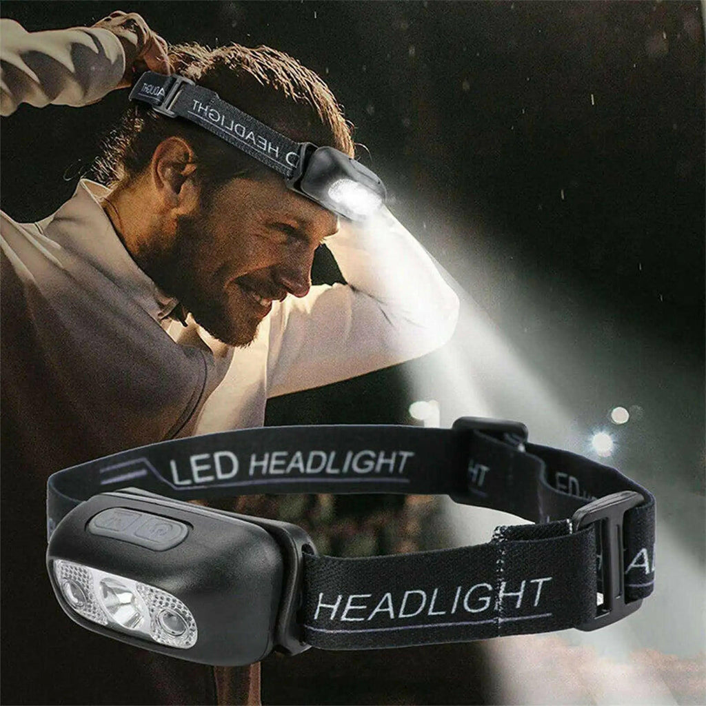 Camping Headlamp Rechargeable Water Proof USB LED Headlamp Motion Sensor Outdoor Waterproof Fishing Headlight for Hiking Camping-WAYBIKER