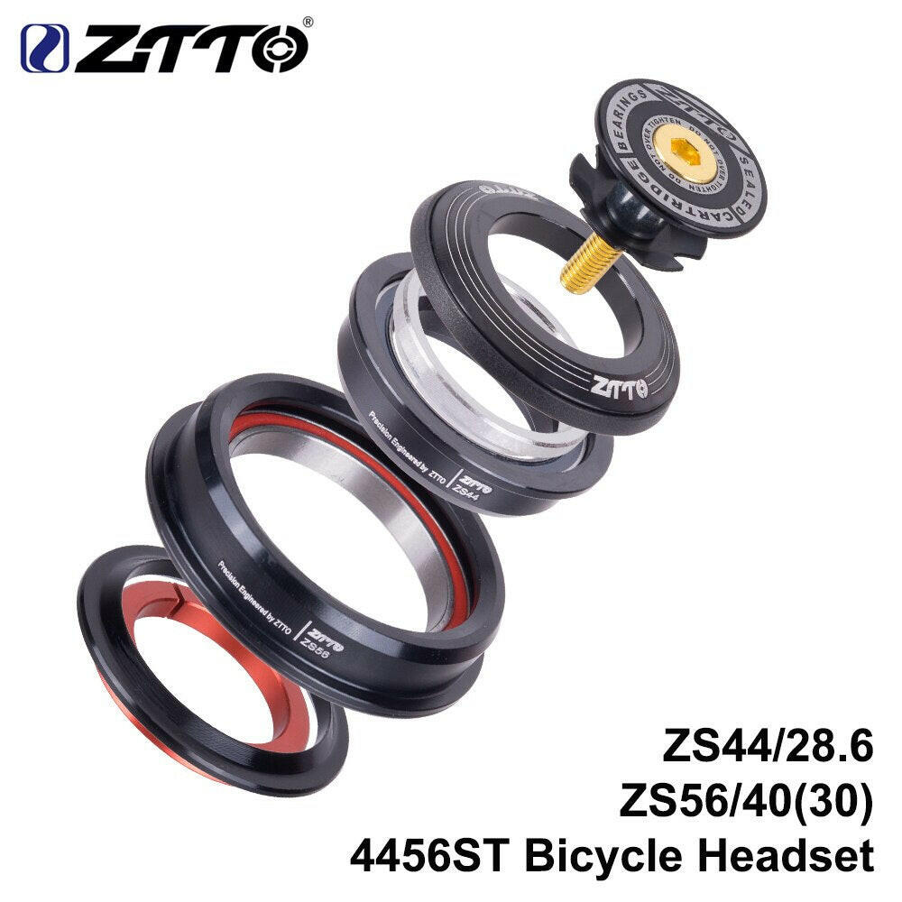 ZTTO 4456ST MTB Bike Road Bicycle Headset 44mm 56mm CNC 1 1/8"-1 1/2" 1.5 Tapered 28.6 Straight Tube fork Internal 44 56 Headset