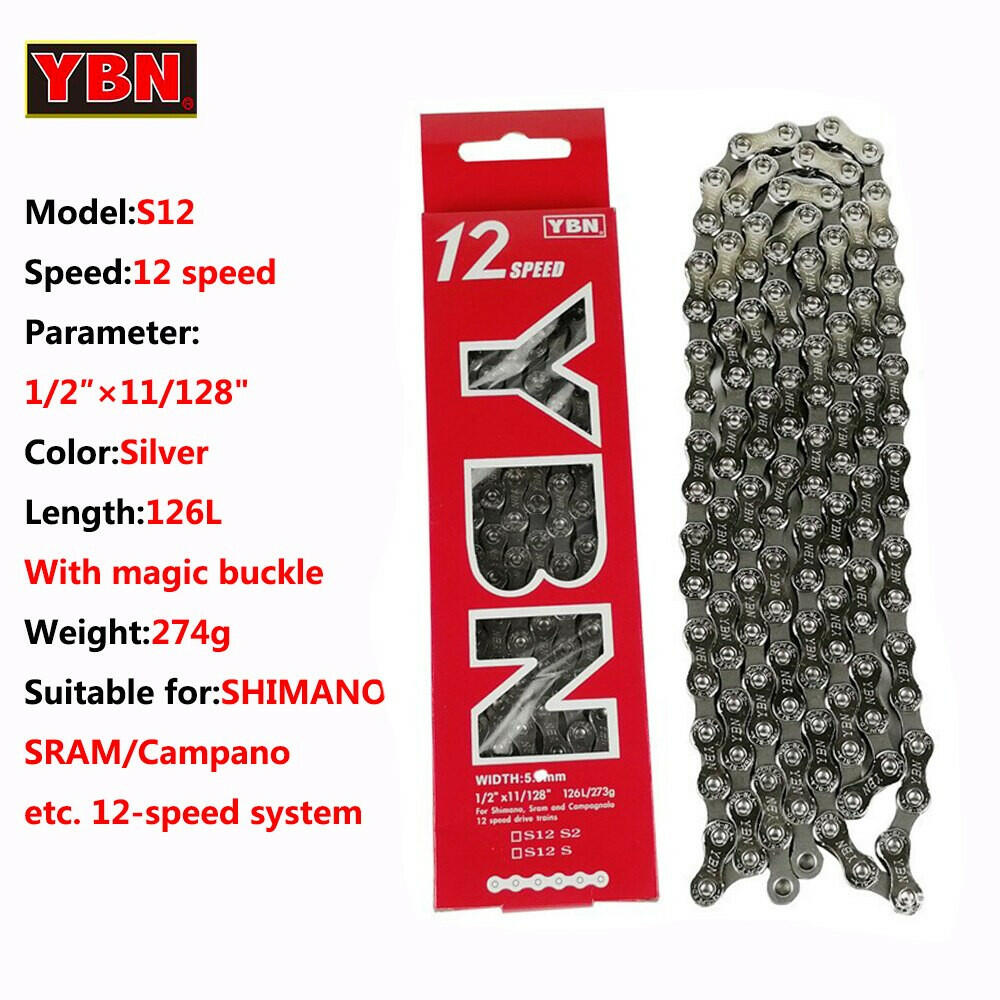 YBN Bike Chain Road Mountain Bicycle 10/11/12 Speed Chains MTB 10v 11v 12v For SHIMANO SRAM Parts With Links Lock