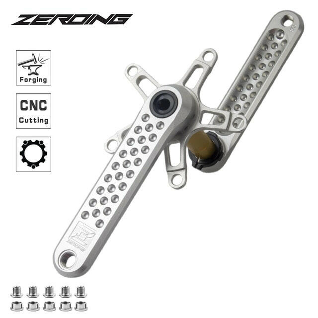 ZEROING 130BCD Road Bike Crankset GXP Bicycle Hollowtech BCD130 Spiders Adapter CNC Crank Folding Bicycle Crank 5 Claw Chainring