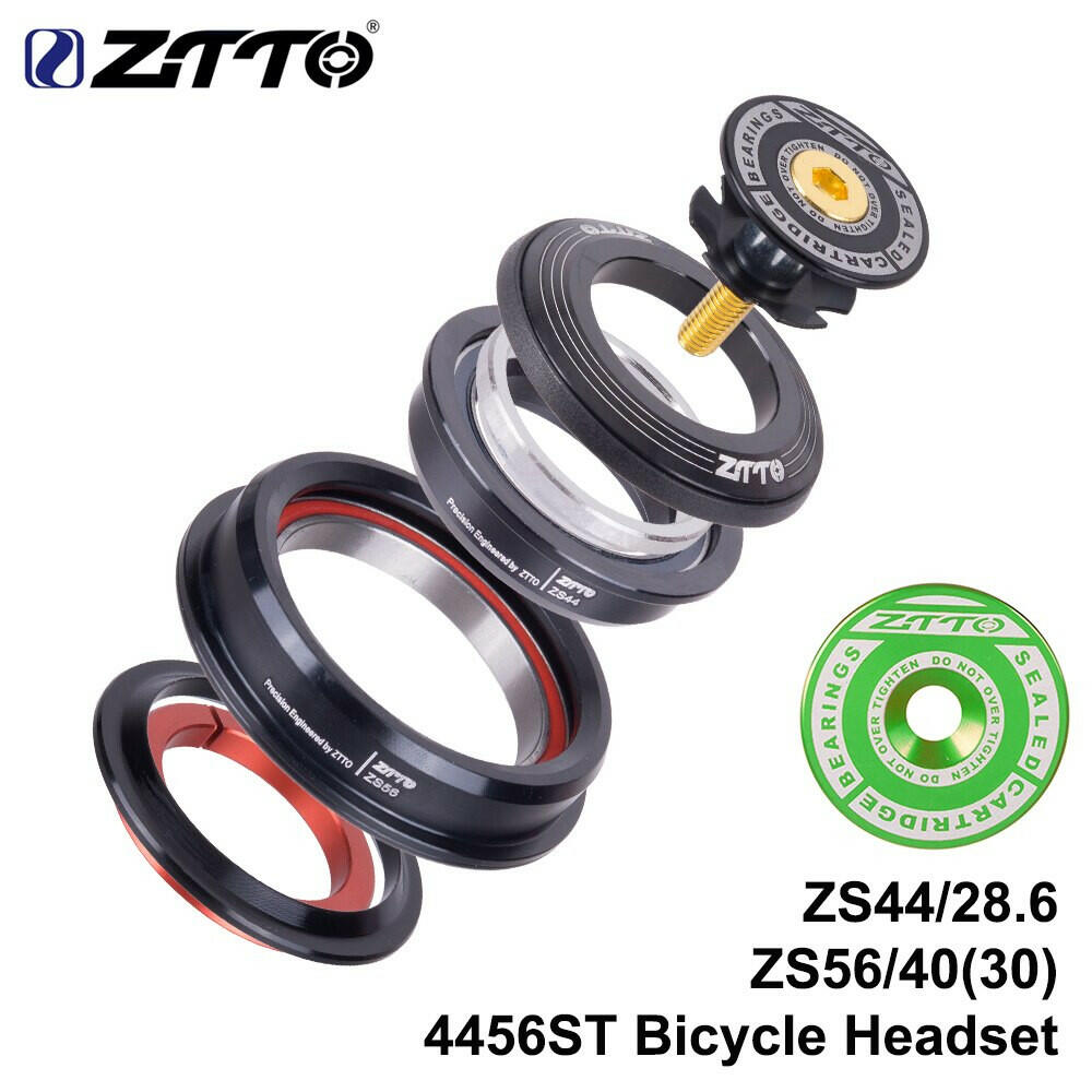 ZTTO 4456ST MTB Bike Road Bicycle Headset 44mm 56mm CNC 1 1/8"-1 1/2" 1.5 Tapered 28.6 Straight Tube fork Internal 44 56 Headset-WAYBIKER