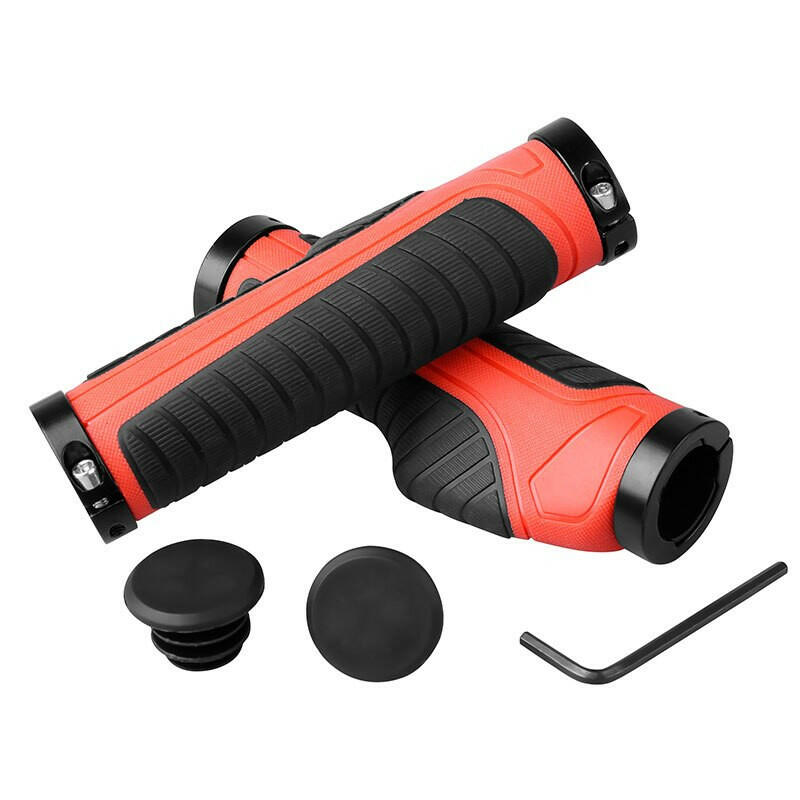 X-TIGER Bicycle Grips MTB Rubber Handlebar Grips Shockproof Anti-Slip Racing Road Bike Grips Ergonomic Lock Cycling Handlebar