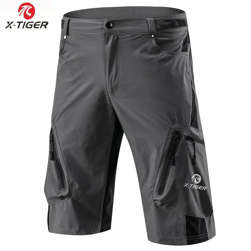 X-TIGER Mountain Bike Shorts Multi-Pockects Breathable Loose Riding Road MTB Shorts Outdoor Sports Waterproof Cycling Pants-WAYBIKER