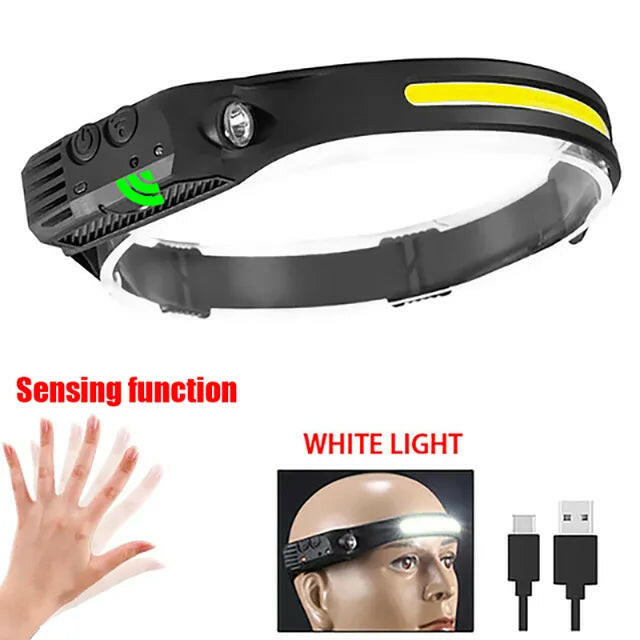 XHP70 Powerful LED Induction Headlamp USB Rechargeable 3*18650 With Battery Head Flashlight Outdoor Fishing Camping Head Torch