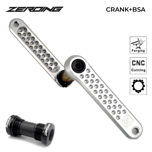 ZEROING ROAD CRANKSET GXP Bicycle Hollow Grave Bike Crank Chainring 110BCD Spider CNC Suitable For Shimano Sram Part 11/12 Speed