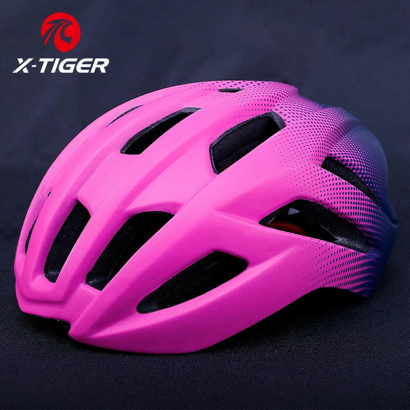 X-Tiger Bicycle Helmet Outdoor Sport Ultralight LED Light Cycling Safety Helmet Intergrally-molded Mountain Road Bike MTB Helmet-WAYBIKER