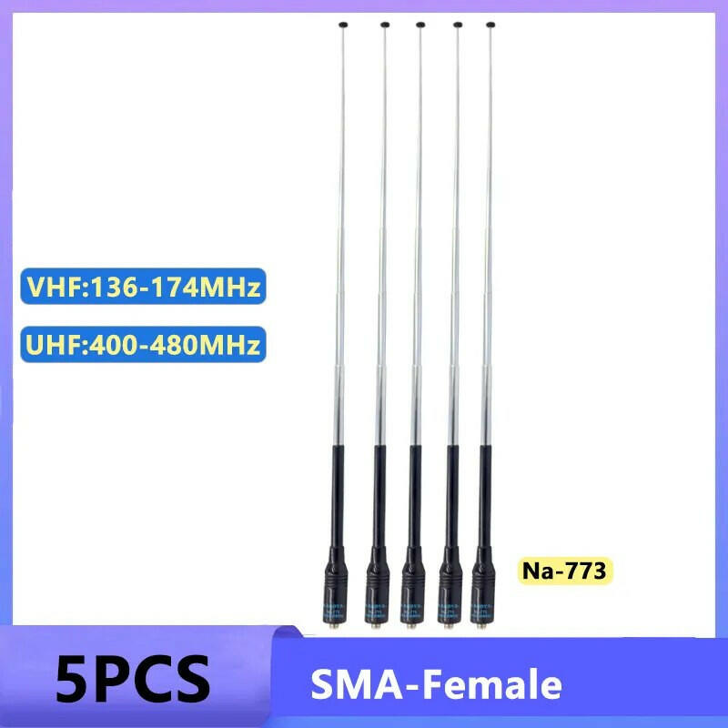 Na 771 Antenna 773 Nagoya Gain Antenna VHF/UHF SMA Female For Quansheng UV K5 UV K6 Baofeng DM 1701Walkie Talkie UV 82 Ham Radio-WAYBIKER