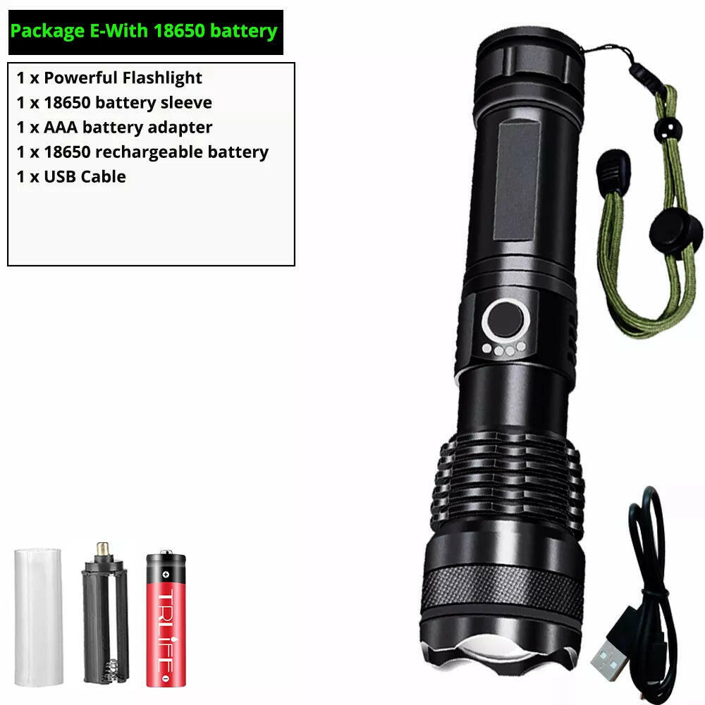 xhp50 most powerful LED Flashlight usb Rechargeable Zoom led torch Best Camping, Outdoor & Emergency use-WAYBIKER