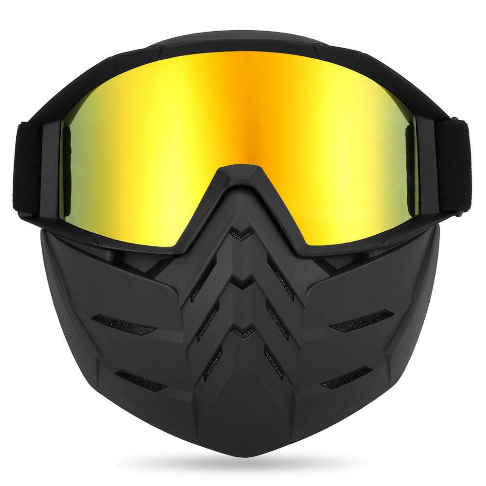 Motorcycling Goggles UVA400 Protection Winter Skiing Goggle Riding Skating Sports Goggle with Detachable Mask