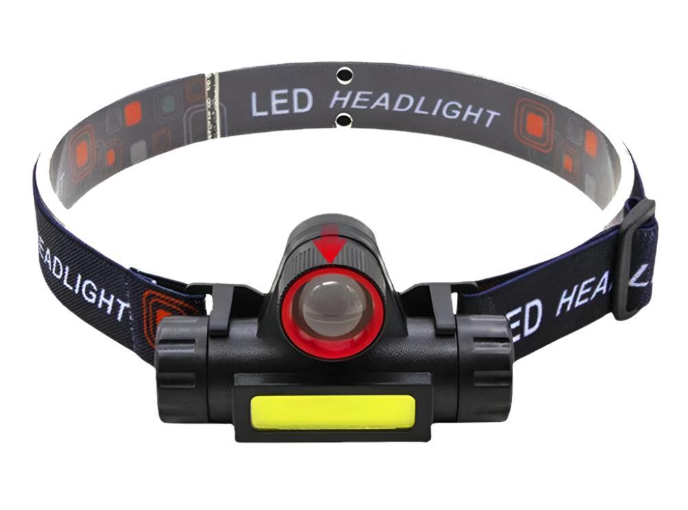 XPE+COB Headlamp Fishing Camping Headlight Built-in Battery Portable Work Light Dual Light Sources With Tail Magnet Detachable